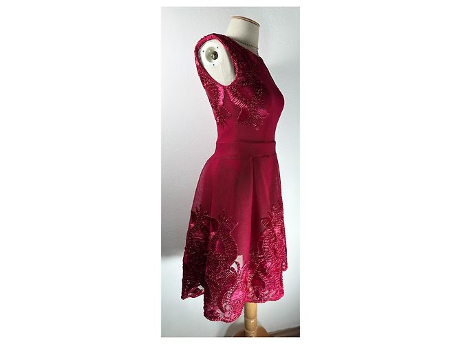 Maje Partykleid aus besticktem Mesh Pink - Ansicht 3