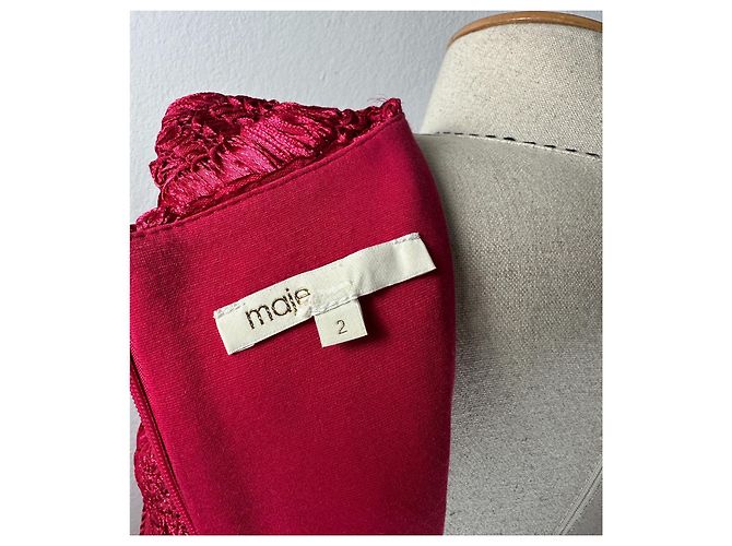 Maje Partykleid aus besticktem Mesh Pink - Ansicht 5