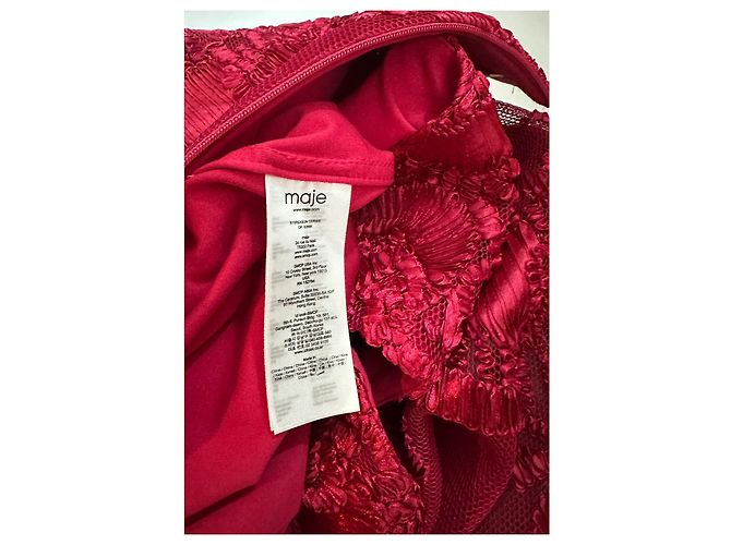 Maje Partykleid aus besticktem Mesh Pink - Ansicht 6