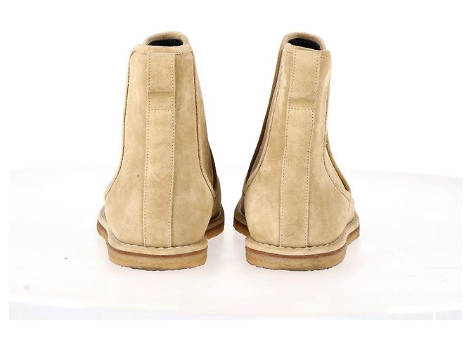 Stivaletti Chelsea Loewe in pelle scamosciata beige - vista 4