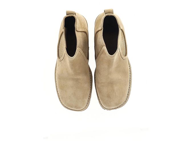 Stivaletti Chelsea Loewe in pelle scamosciata beige - vista 5