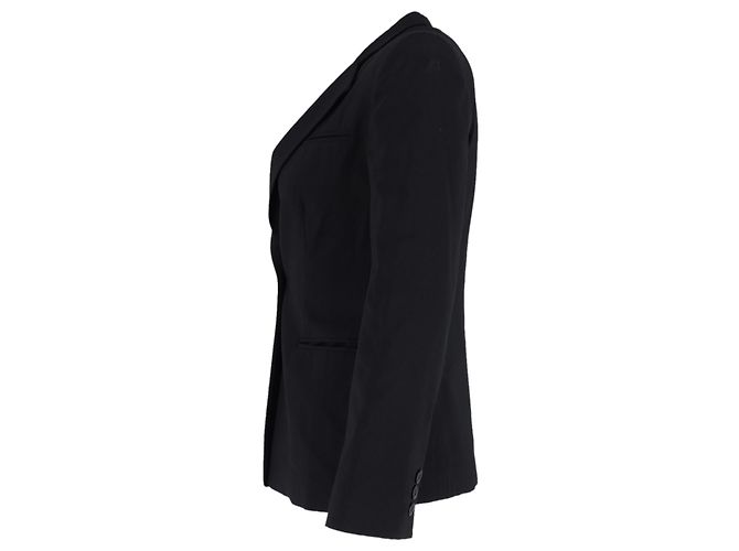 Giorgio Armani Armani Collezioni – Einreihiger Blazer aus schwarzer Wolle - Ansicht 2