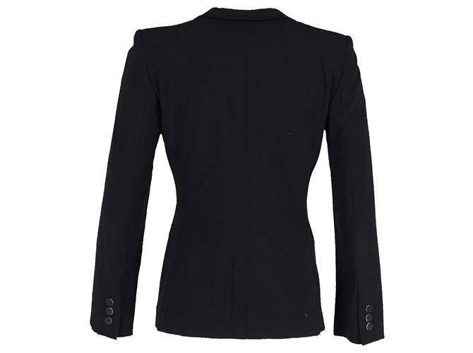 Giorgio Armani Armani Collezioni – Einreihiger Blazer aus schwarzer Wolle - Ansicht 3