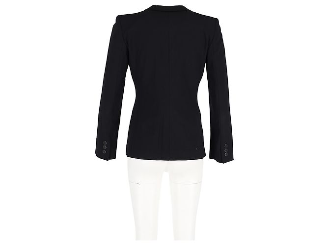 Giorgio Armani Armani Collezioni – Einreihiger Blazer aus schwarzer Wolle - Ansicht 6