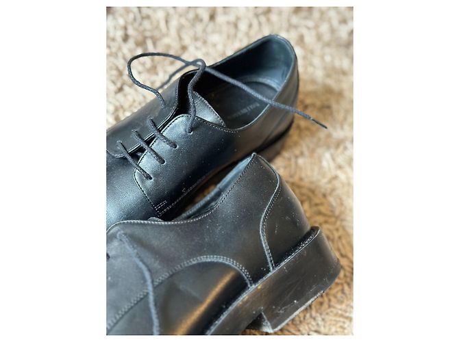 Mocassini Balenciaga in pelle nera Nero - vista 5