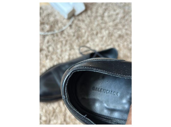 Mocassini Balenciaga in pelle nera Nero - vista 6