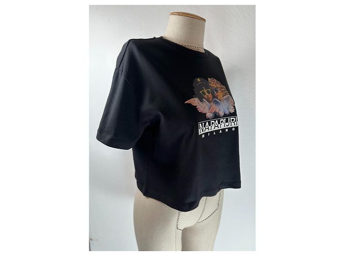 Top Corto Napapijri x Fiorucci Negro Algodón M Multicolor - vista 2