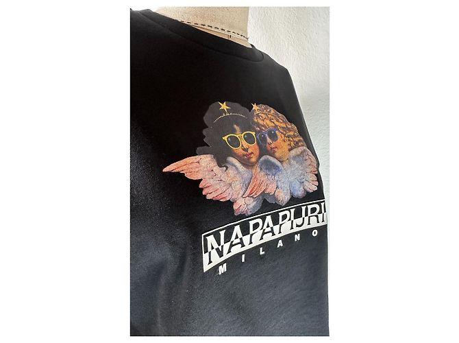 Top Corto Napapijri x Fiorucci Negro Algodón M Multicolor - vista 3