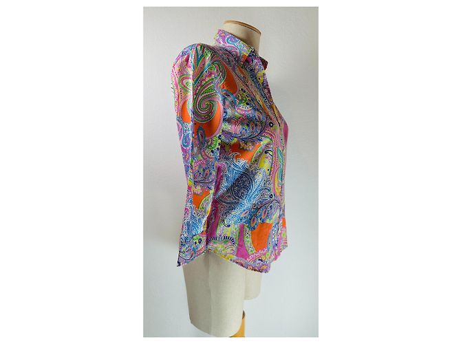 Top de camisa Ralph Lauren de algodón Multicolor - vista 2