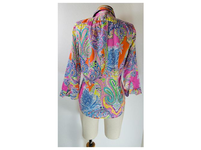 Top de camisa Ralph Lauren de algodón Multicolor - vista 3
