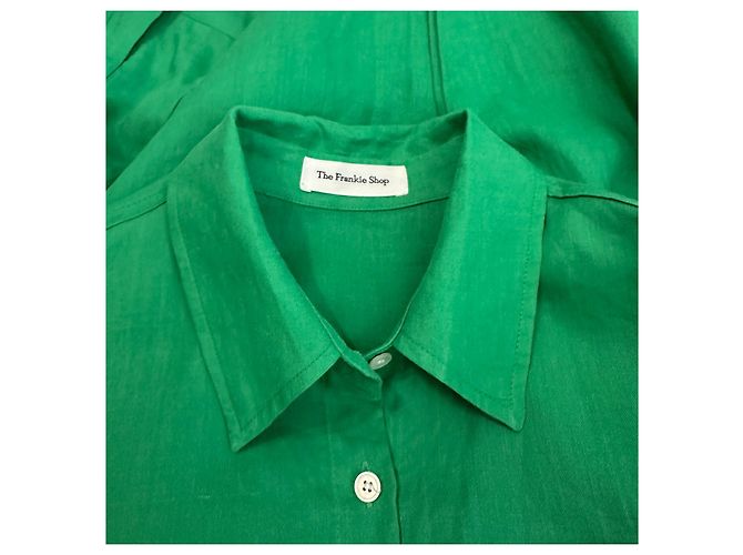 Autre Marque The Frankie Shop Camisa Oversize Verde - vista 6