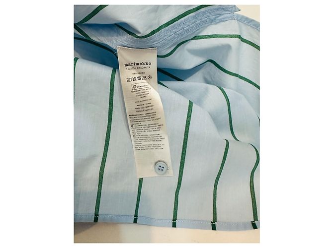 Top Marimekko Tavaton Kiskoraita a rayas azul de algodón - vista 7