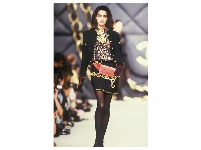 Fascia renale Chanel da collezione Nero Blu - vista 12