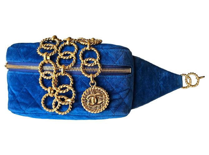 Fascia renale Chanel da collezione Nero Blu - vista 2