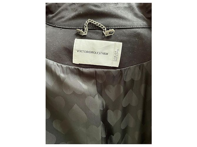Autre Marque Gabardina de algodón negra Viktor & Rolf x H&M Negro - vista 8
