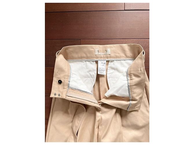Pantalones anchos de algodón beige Weekend Max Mara - vista 4