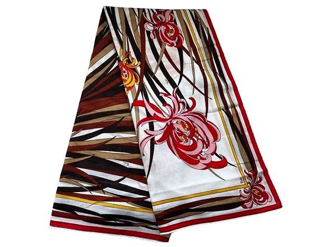Splendido foulard in 100% cotone made in Italy, firmato EMILIO PUCCI. Bianco - vista 11