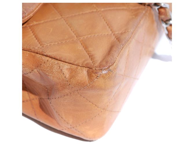CHANEL - Bolsa de dupla aba atemporal 23 em couro acolchoado marrom - vista 4
