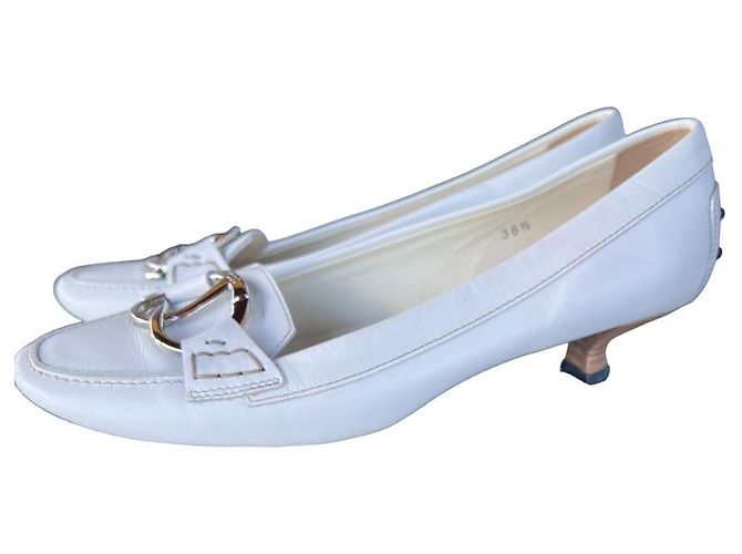 Tod's Pumps aus weißem Leder 36,5 - Ansicht 3