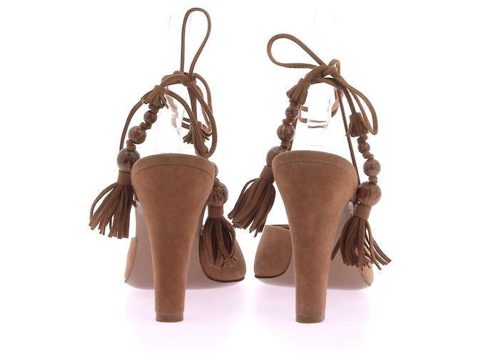Givenchy Sandalen T.EU 39 Wildleder Braun - Ansicht 5