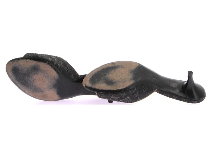 LOUIS VUITTON  Mules & clogs T.eu 39 cloth Grey - vista 7