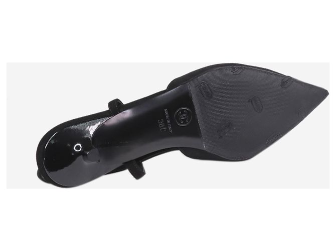 Chanel Schwarze Slingback-Kitten-Heels - Größe EU 38 - Ansicht 4