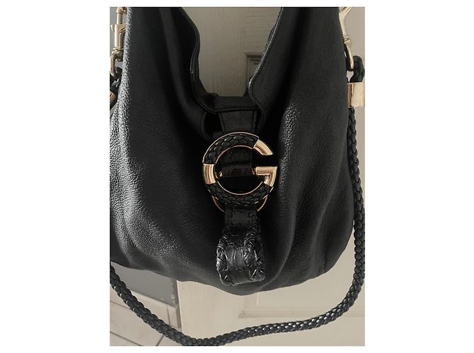 Borsa Gucci G Wave in pelle nera Nero - vista 3