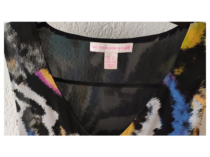 Autre Marque MATTHEW WILLIAMS PARA H&M VESTIDO DE SEDA. Multicolor - vista 2