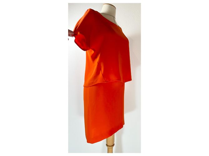 Luisa Cerano Kleid Orange aus Polyester - Ansicht 2