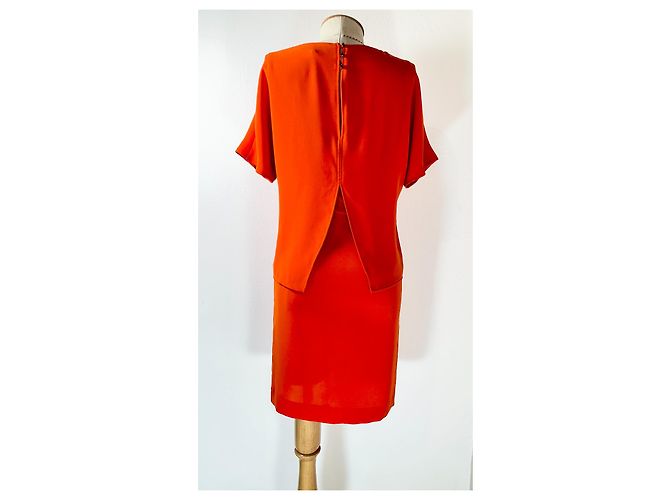 Luisa Cerano Kleid Orange aus Polyester - Ansicht 3