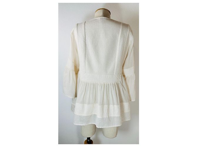 Top in cotone beige Closed - vista 4