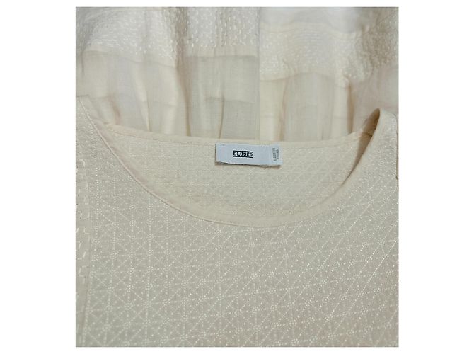 Top in cotone beige Closed - vista 5