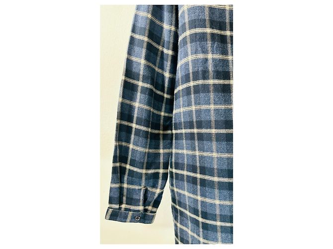 Apc Hemdkleid Gingham Blau Baumwolle - Ansicht 5