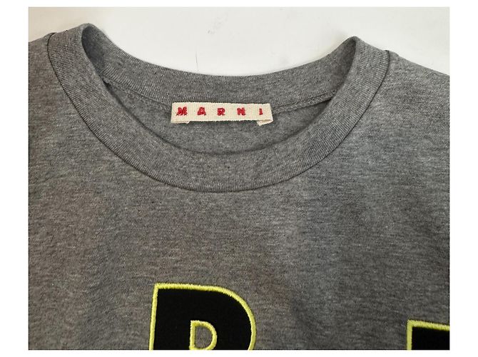 Marni T-Shirt Grau Baumwolle - Ansicht 4