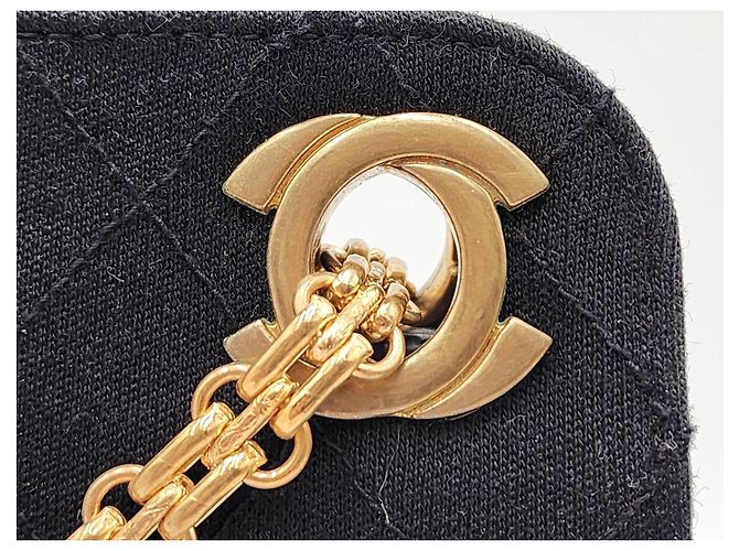 Borsa a tracolla in tessuto con catena Chanel Mademoiselle Bijoux Nero - vista 10