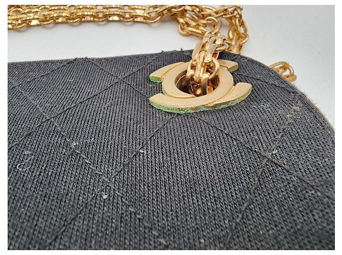 Borsa a tracolla in tessuto con catena Chanel Mademoiselle Bijoux Nero - vista 11