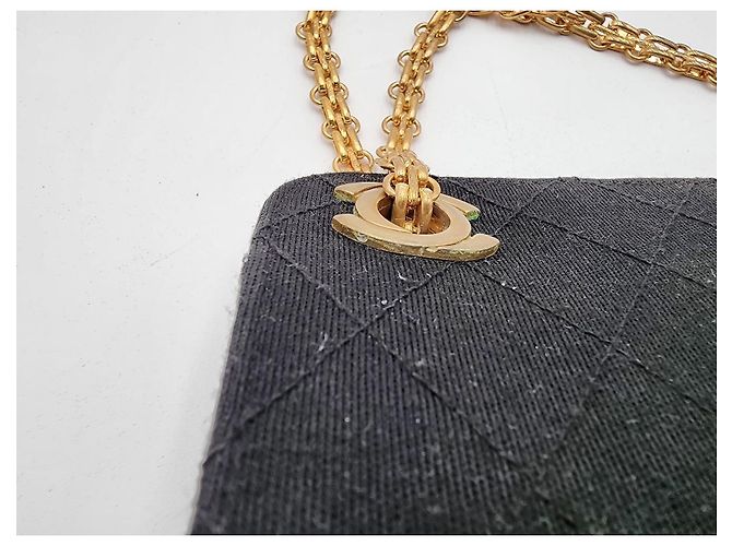 Borsa a tracolla in tessuto con catena Chanel Mademoiselle Bijoux Nero - vista 14