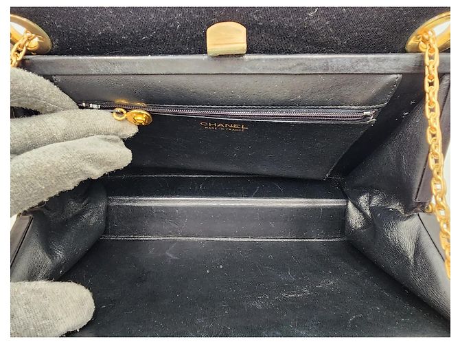 Borsa a tracolla in tessuto con catena Chanel Mademoiselle Bijoux Nero - vista 19