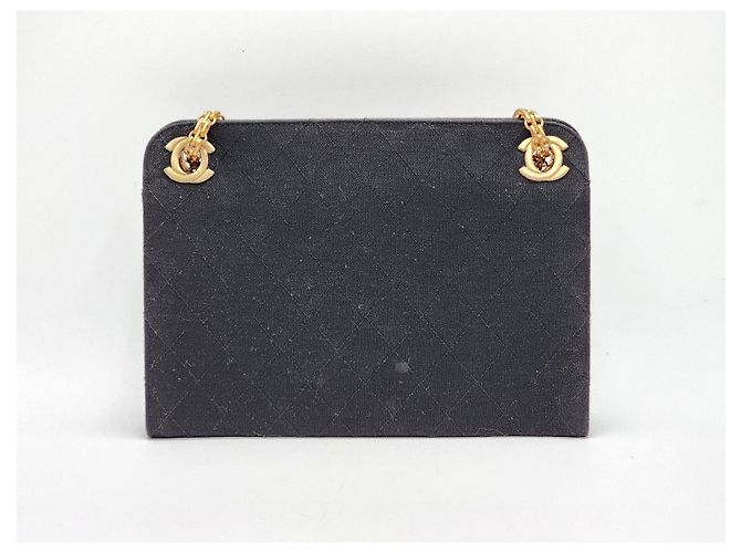 Borsa a tracolla in tessuto con catena Chanel Mademoiselle Bijoux Nero - vista 3