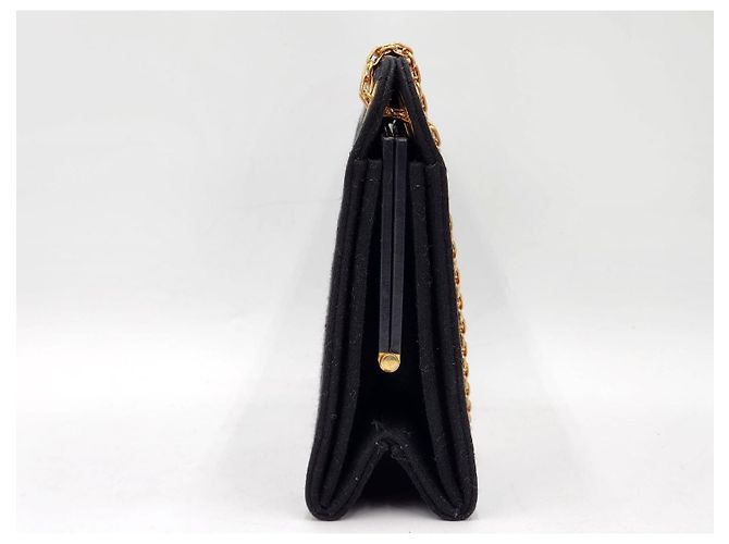 Borsa a tracolla in tessuto con catena Chanel Mademoiselle Bijoux Nero - vista 4