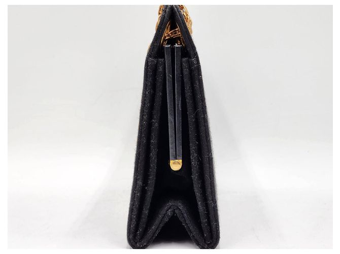 Borsa a tracolla in tessuto con catena Chanel Mademoiselle Bijoux Nero - vista 5