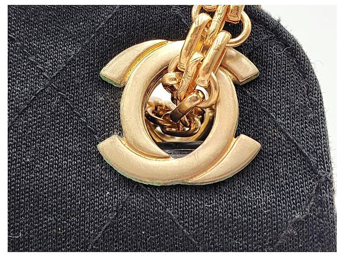 Borsa a tracolla in tessuto con catena Chanel Mademoiselle Bijoux Nero - vista 7