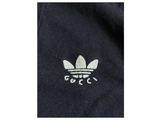 Gucci x Adidas Strickjacke aus Wolle marineblau - Ansicht 4