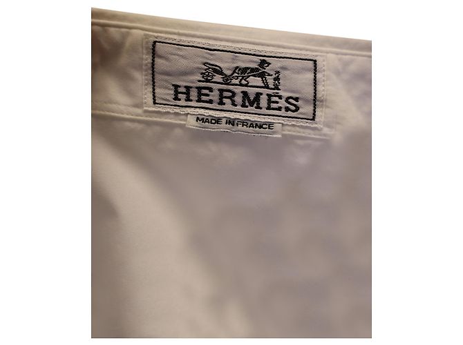 Hermès Polo Hermes de algodón blanco - vista 3