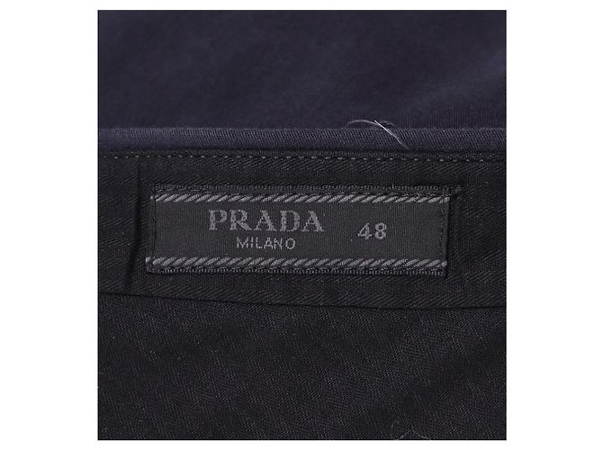 Pantaloni Prada in cotone Blu Navy - vista 10