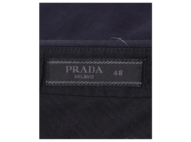 Pantaloni Prada in cotone Blu Navy - vista 5