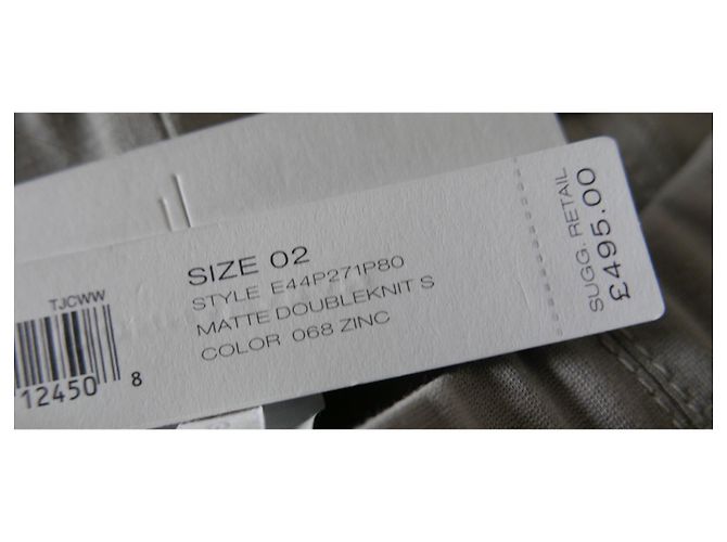 Donna Karan Matte Double Knit Zing Grey Slim Trousers

 Grau - Ansicht 7