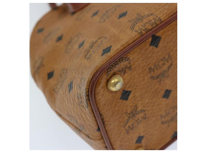 Borsa a mano MCM Vicetos Logogram in pelle PVC 2modo Brown Auth 69734 - vista 16