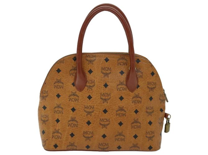 Borsa a mano MCM Vicetos Logogram in pelle PVC 2modo Brown Auth 69734 - vista 2