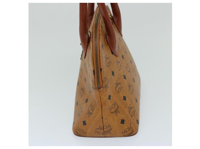 Borsa a mano MCM Vicetos Logogram in pelle PVC 2modo Brown Auth 69734 - vista 3